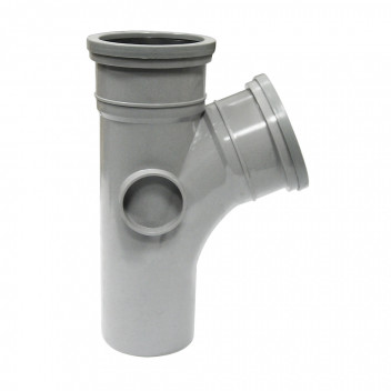 FLOPLAST RING-SEAL BRANCH 112.5 DEG;4\"/110MM SOIL GREY