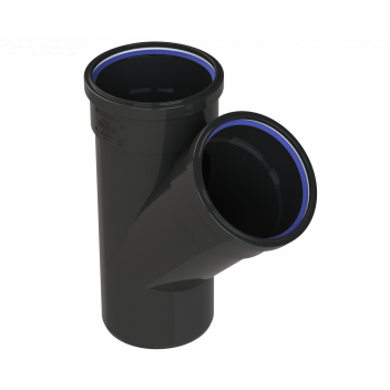 POLYPIPE RING-SEAL SINGLE BRANCH;4\"/110MM 135D EQ BK