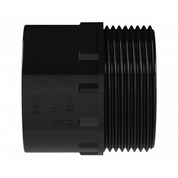 S/WELD ADAPTOR; 40MM BLACK