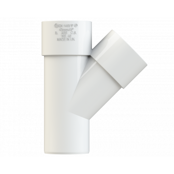 S/WELD JUNCTION 45DEG; 40MM WHITE