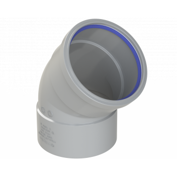 POLYPIPE RING-SEAL OFFSET BEND; 4\"/110MM 135 DEG GRY