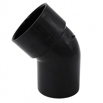 E.TUPLING SOLVENT WASTE 45DEG BEND - 50MM - BLACK