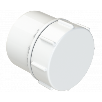 S/WELD SCREWED ACCESS STOP END PLUG; 50MM WHITE