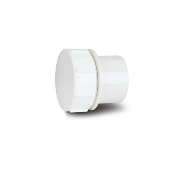 POLYPIPE S2000 50MM MUPVC SCREWED ACCESS PLUG - WHITE