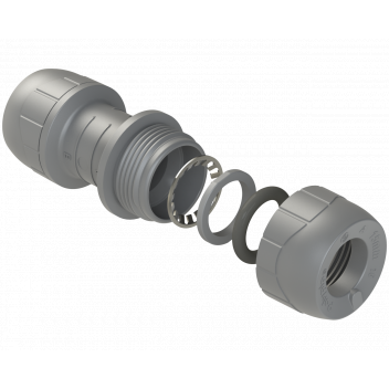 POLYPLUMB ENHANCED STRAIGHT COUPLER; 15MM