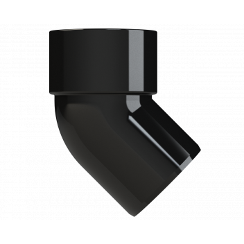 S/WELD SPIGOT BEND 45DEG; 32MM BLACK