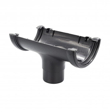 FLOPLAST 112MM HALF-ROUND RUNNING OUTLET; CI