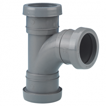 E.Tupling Push-Fit Waste 40mm 90° Swept Branch Grey