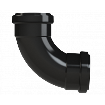 PUSHFIT SWEPT BEND 91.25DEG; 50MM BLACK
