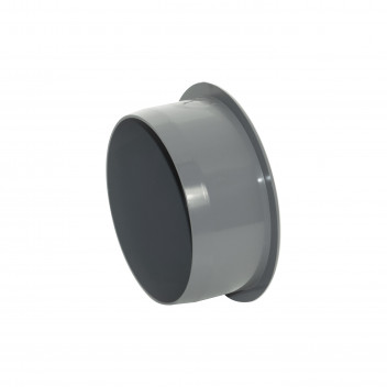 FLOPLAST SOCKET STOP END PLUG;4\"/110MM SOIL GREY