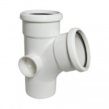 FLOPLAST RING-SEAL BRANCH 112.5 DEG;4\"/110MM SOIL WHITE