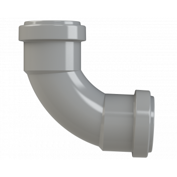 PUSHFIT SWEPT BEND 91.25DEG; 40MM GREY