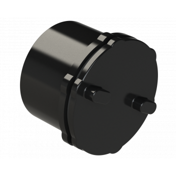 PUSHFIT SCREWED ACCESS STOP END PLUG; 40MM BLACK