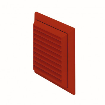DOMUS 100MM RIGID DUCT OUTLET LOUVERED GRIILE - TERRACOTTA