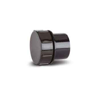 POLYPIPE S2000 50MM MUPVC SCREWED ACCESS PLUG - BLACK
