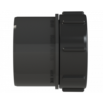 S/WELD SCREWED ACCESS STOP END PLUG; 50MM BLACK