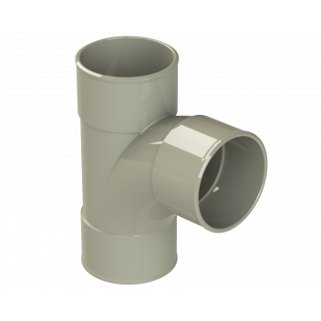 POLYPIPE S2000 50MM MUPVC 92.5DEG SWEPT TEE - SOLV GREY