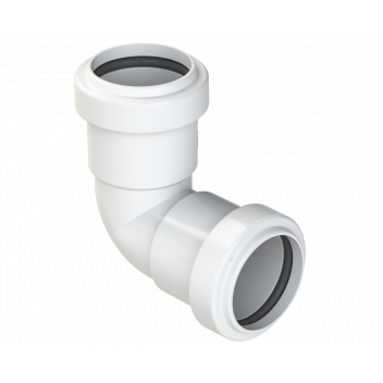 PUSHFIT KNUCKLE BEND 90DEG; 32MM WHITE