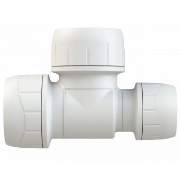 POLYPLUMB ENHANCED - 22X15X22 END RED TEE - WHITE