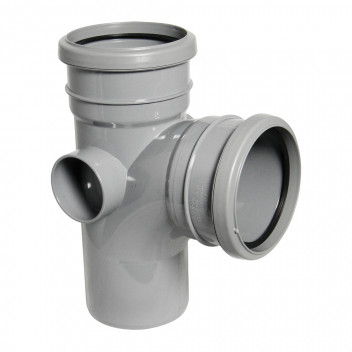 FLOPLAST RING-SEAL BRANCH 92.5 DEG;4\"/110MM SOIL GREY