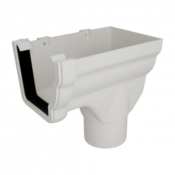 FLO NIAGARA STOPEND O/LET;RH 80MM ROUND WHITE