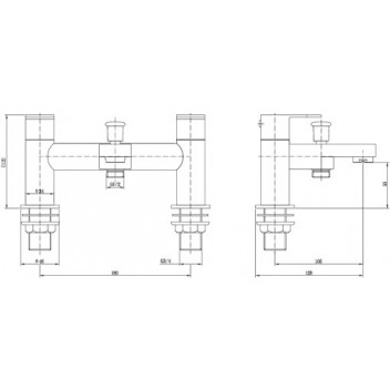 SANDYMOOR BATH SHOWER MIXER  - WASTE NOT INCLUDED