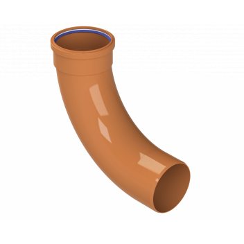 DRAIN 87.5D LONG RAD BEND 1XSCKT; 4\"/110