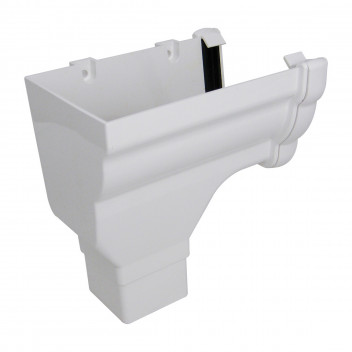 FLO NIAGARA STOPEND O/LET;LH 65MM SQ WHT