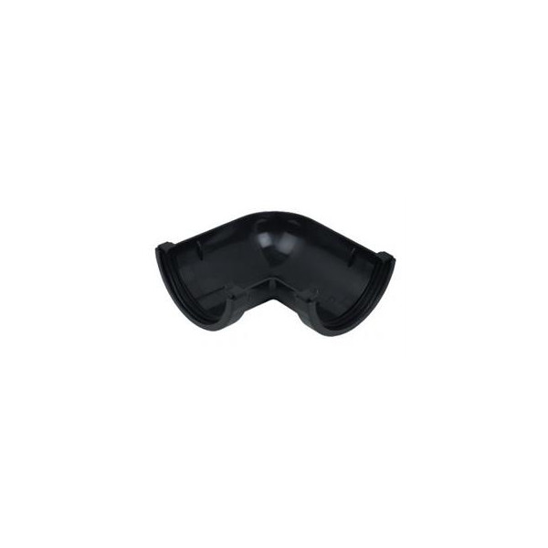 Plumin 112mm Half-Round 90° Angle - Black
