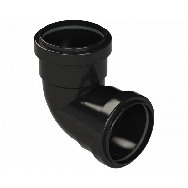 Polypipe Pushfit Knuckle Bend 90DEG 50mm - Black (WP64B)