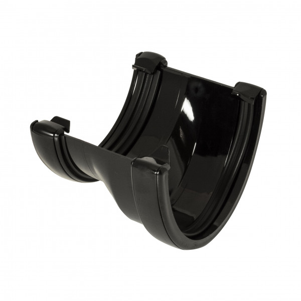 Floplast Hi-cap To Half Round Gutter Adaptor - Black (RHR3B)