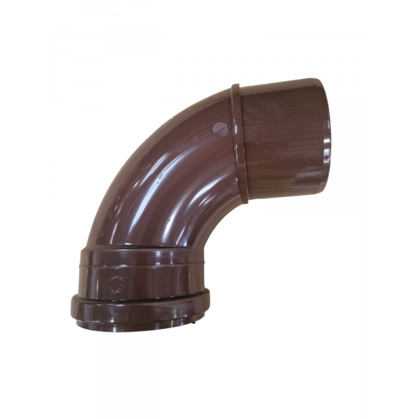 Plumin 4" Soil Single-Socket 90° Bend - Brown