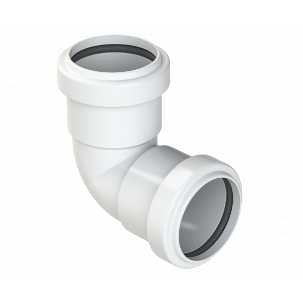 Polypipe Pushfit Knuckle Bend 90DEG 40mm - White (WP16W)