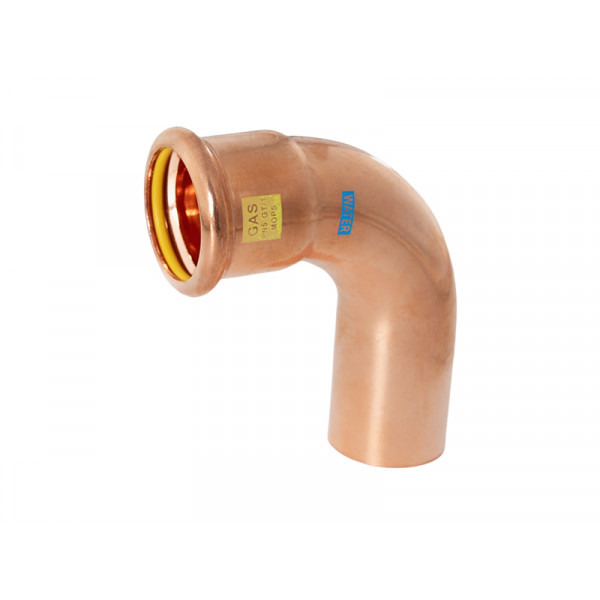 Watergas Copper Press - 90° Spigot - 15mm