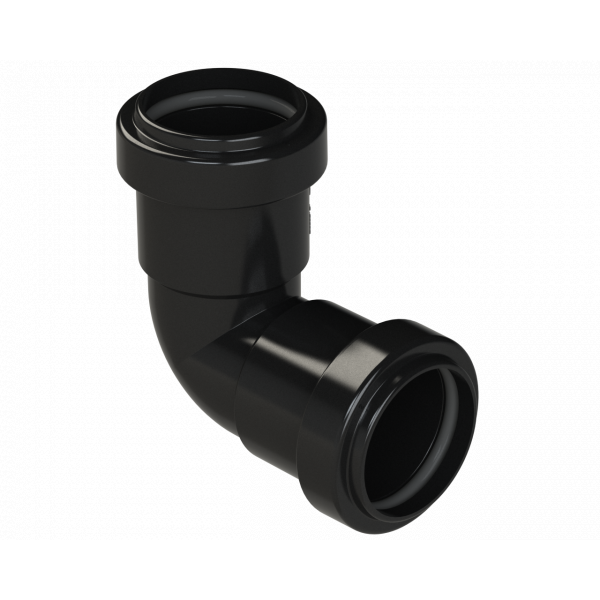 Polypipe Pushfit Knuckle Bend 90DEG 32mm - Black (WP15B)