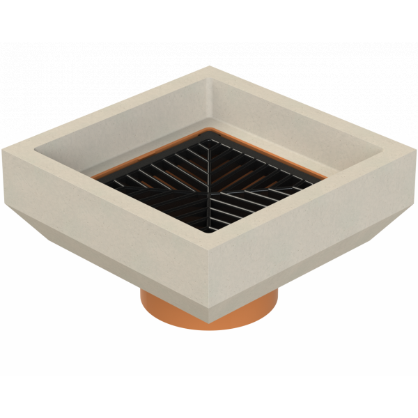 Polypipe Drain Square Hopper 4in/110mm (UG414AST)