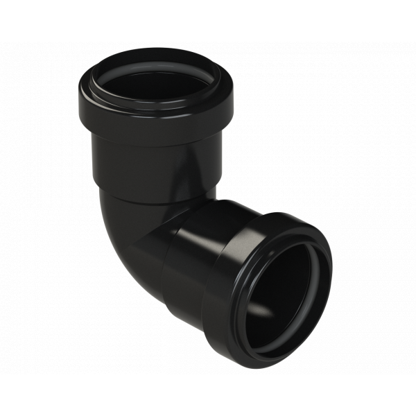 Polypipe Pushfit Knuckle Bend 90DEG 40mm - Black (WP16B)