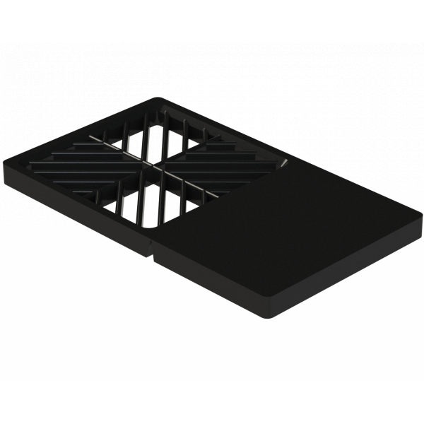 Polypipe Spare Rect Pp Grid Black 1/10 (UG429)