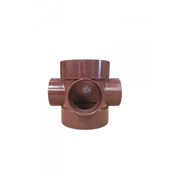 Plumin 4" Soil Short Boss Pipe - Brown
