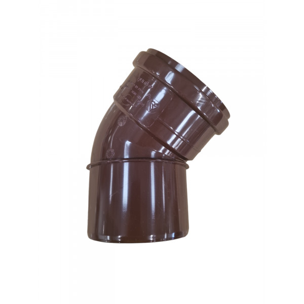 Plumin 4" Soil Single-Socket 45° Bend - Brown