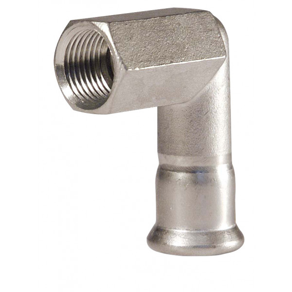 Watergas Stainless Steel 316 Press - Bend 90° Female - 35 X 1/2"