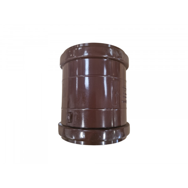 Plumin 4" Soil Double-Socket Coupler - Brown