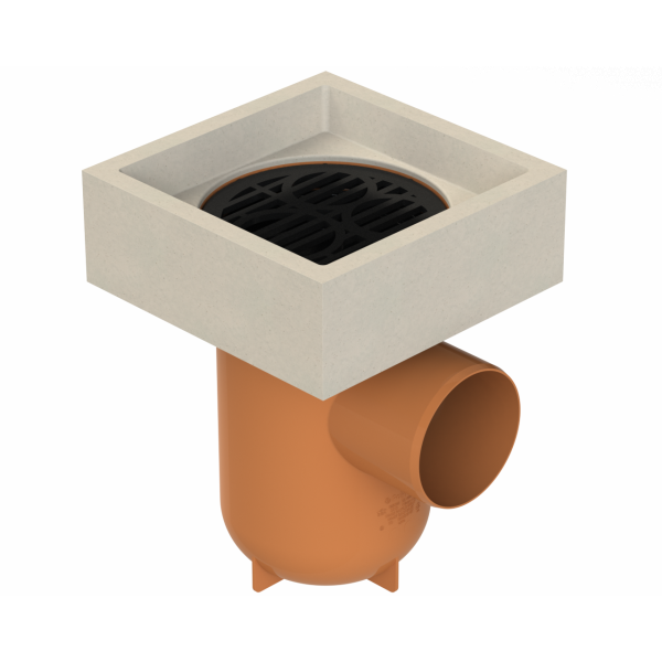 Polypipe Drain Bottle Gully Plain 4in/110mm (UG425AST)