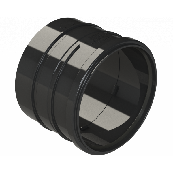 POLYPIPE RING-SEAL SINGLE SOCKET; 6"/160MM BLACK
