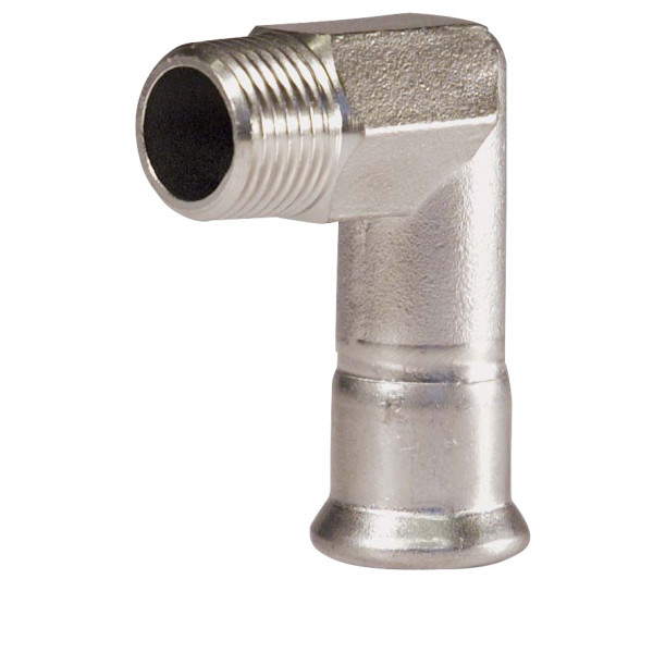 Watergas Stainless Steel 316 Press - Bend 90° Male - 28 X 1”