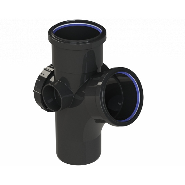 Polypipe R/seal Access Branch 4in/110mm 112.5D - Black (ST412B)