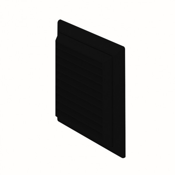 Domus 100mm Rigid Duct Outlet Louvered Grille - Black (DV4904BK)