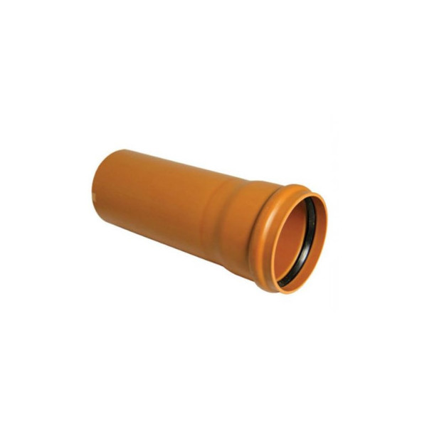 Plumin 110mm Underground Drainage Pipe - Single-Socket - 3m