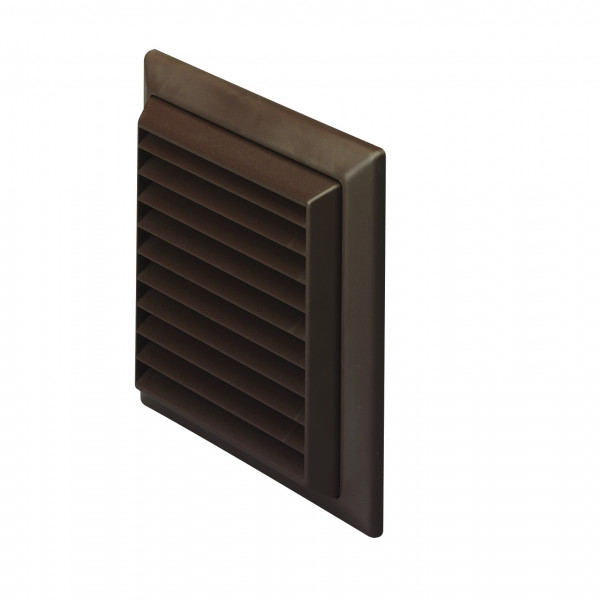 Domus 150mm Round Louvered Grille - Brown (DV6904B)
