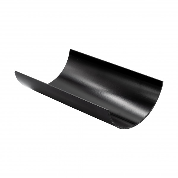 Plumin 112mm Half-Round Gutter - 4m - Black